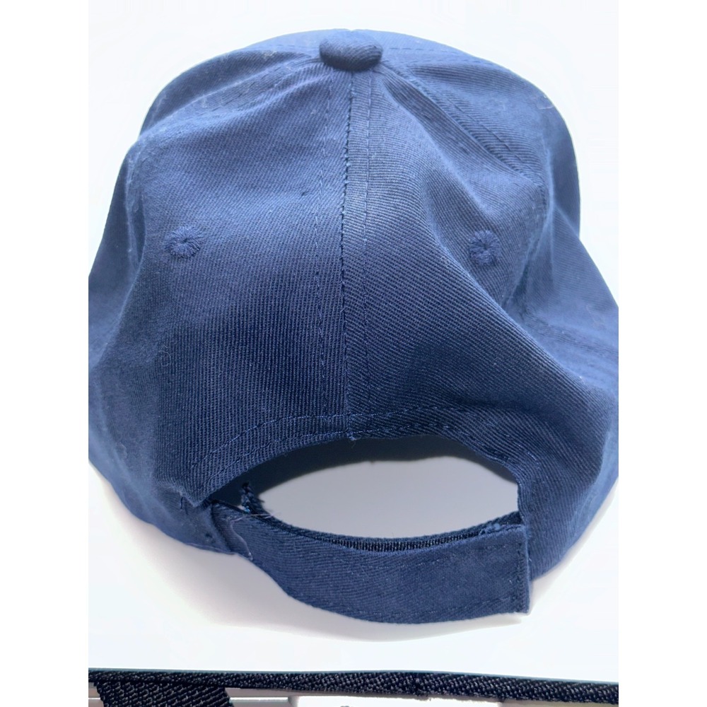 Captain Ships Wheel Logo‎ Hat Adjustable Blue Nautical Strapback Cap - Picture 3 of 4